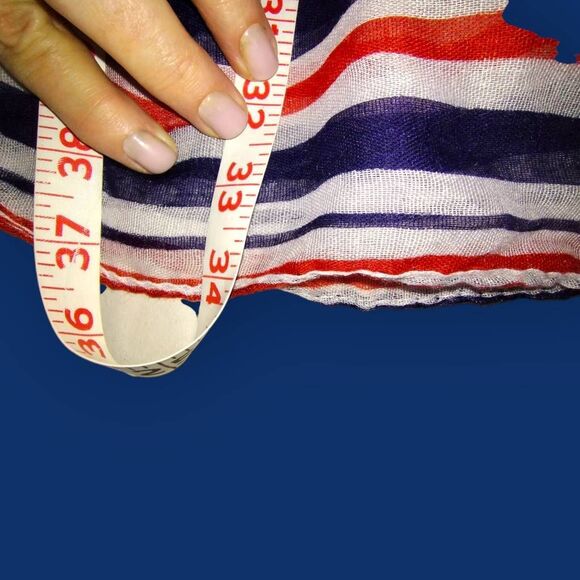 Scarf Red White Blue Lightweight - Picture 11 of 11
